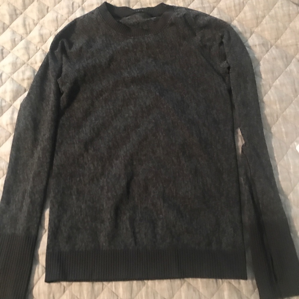 Lululemon restless pullover black grey size 4